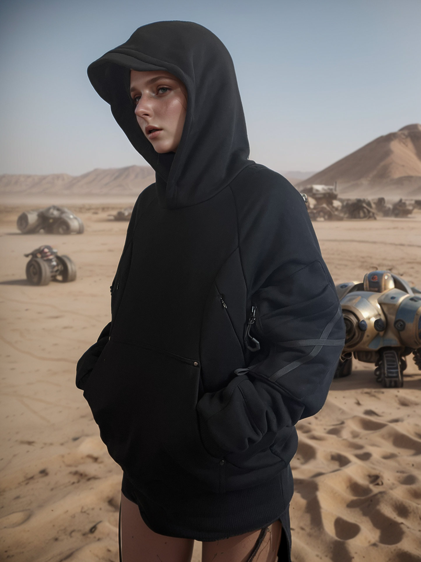 (pre-order)IPA-PC77-BK Heavyweight Quick-Dry Cotton Workwear Hoodie