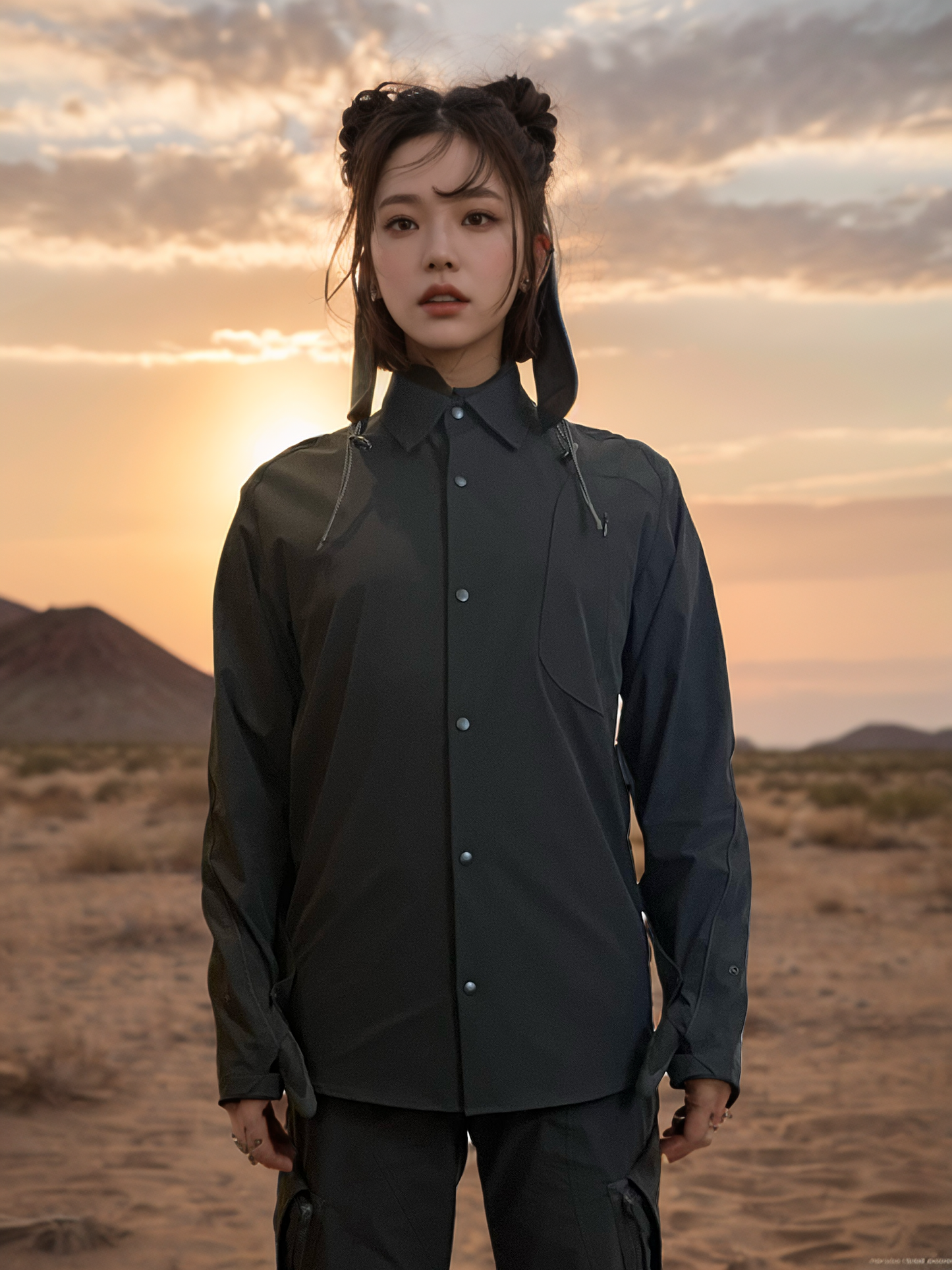 (pre-order)IPA-PC80-BK Outdoor Functional Quick-Dry Long-Sleeve Shirt