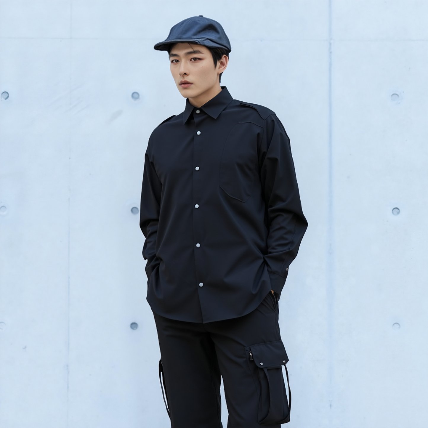 IPA-PC80-BK Outdoor Functional Quick-Dry Long-Sleeve Shirt