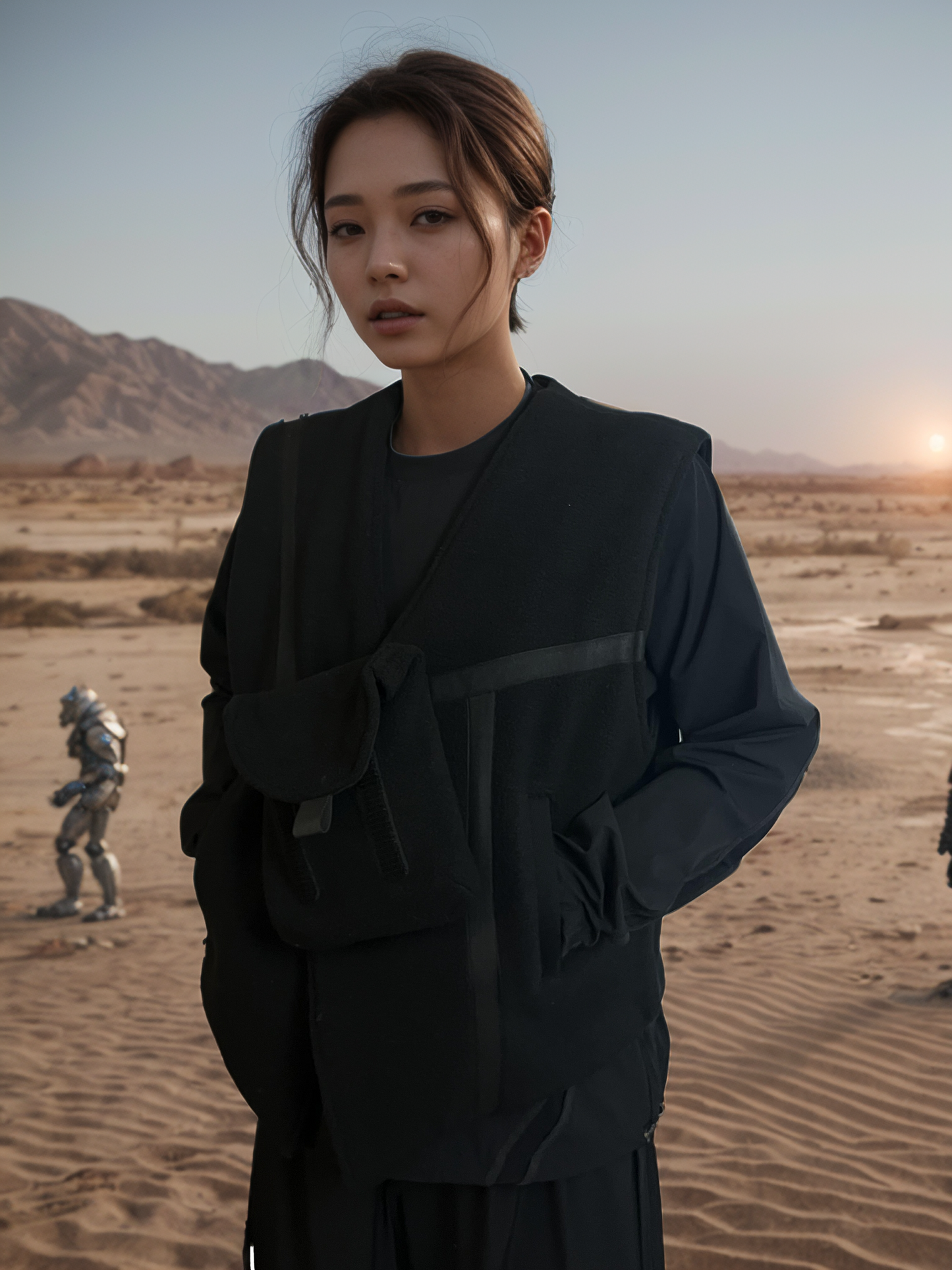 (pre-order)IPA-PC82-BK Fleece-Lined Warm Outdoor Vest