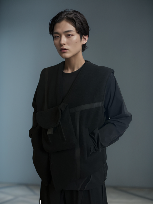 (pre-order)IPA-PC82-BK Fleece-Lined Warm Outdoor Vest