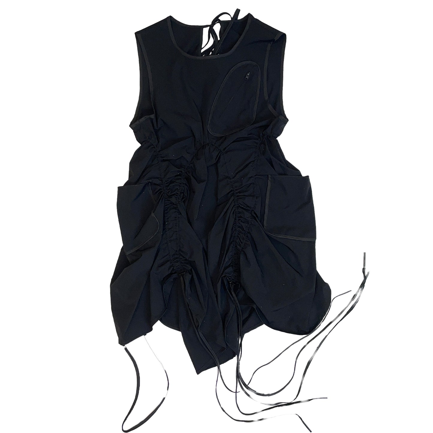 (pre-order) IPA-PC76-BK Irregular three-dimensional rope-cut skirt