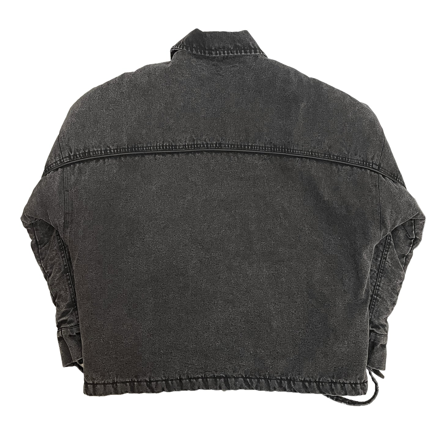 IPA-PC87-BK ENZYME WASH Distressed Cut Denim Jacket