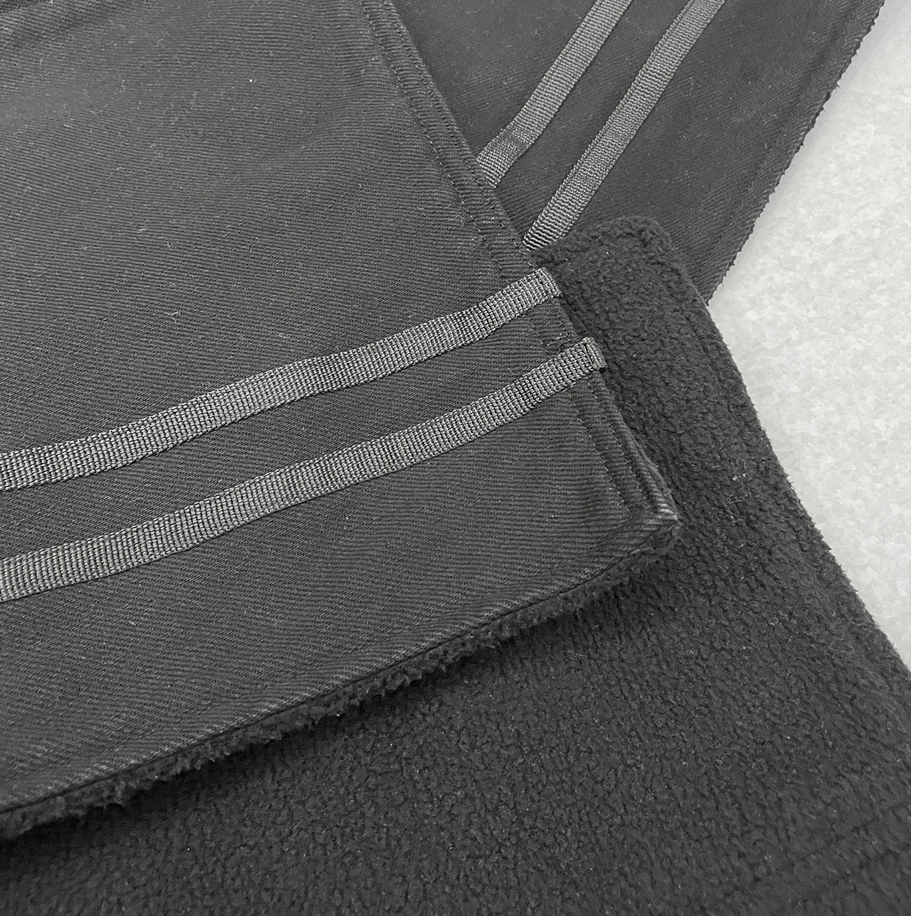 IPA-PC92-BK Washed raw-cut denim Scarf