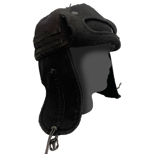 IPA-PC93-BK Washed raw-cut denim Trapper Hat