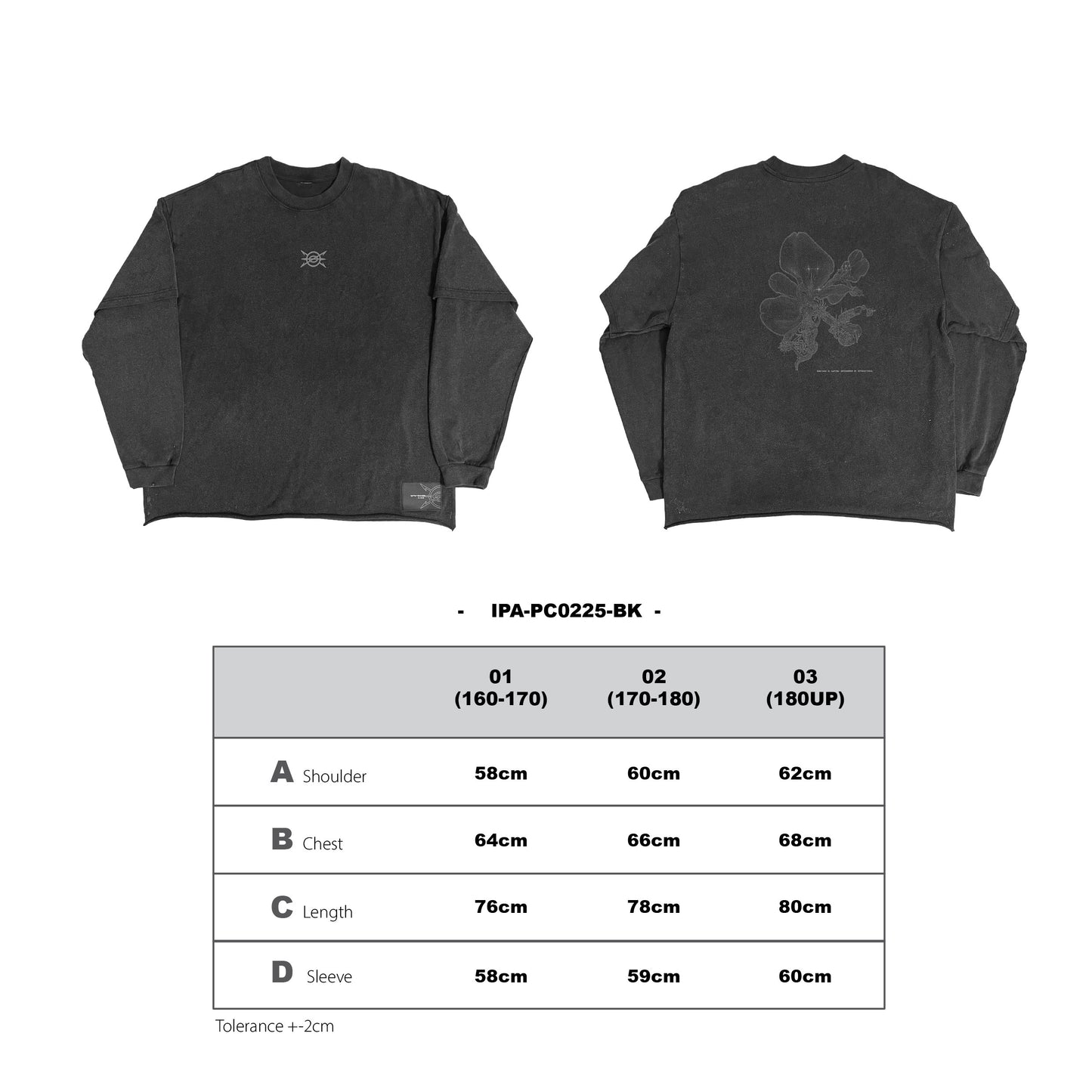 IPA-PC0225-BK- Wax Shadow Tee