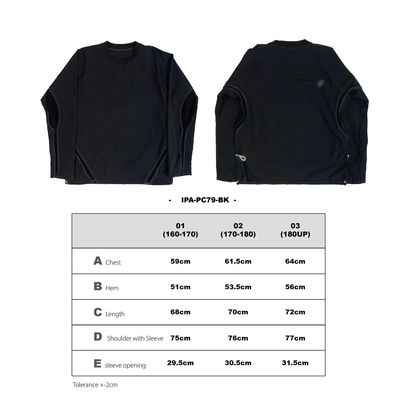 IPA-PC79-BK Outdoor Functional Quick-Dry Long-Sleeve Tee