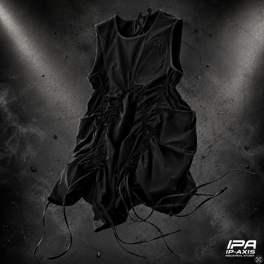 IPA-PC76-BK Irregular three-dimensional rope-cut skirt