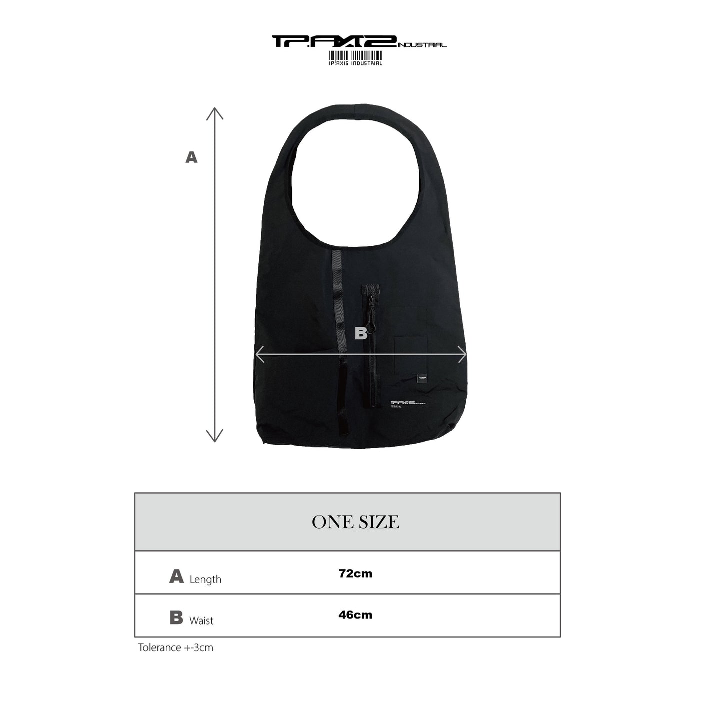瓦黑色機能肩袋 Functional Tote bag