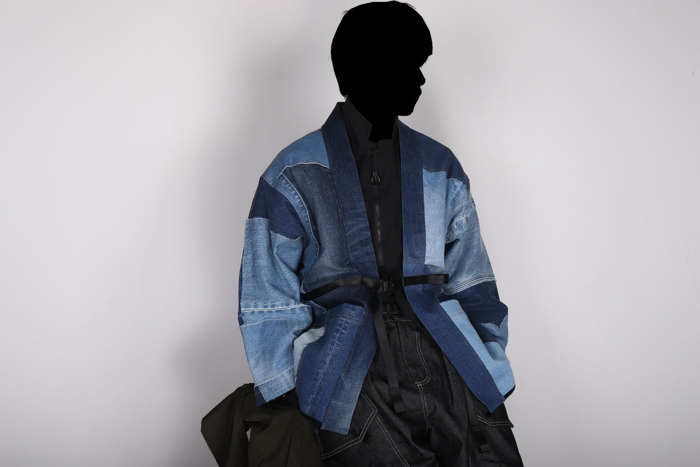 手工拼接牛仔kimono IP-01