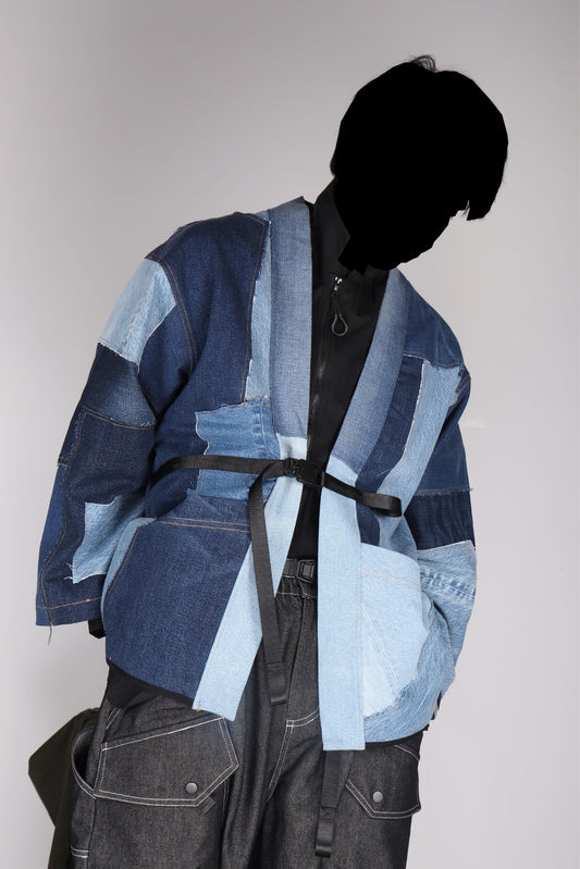 手工拼接牛仔kimono IP-03
